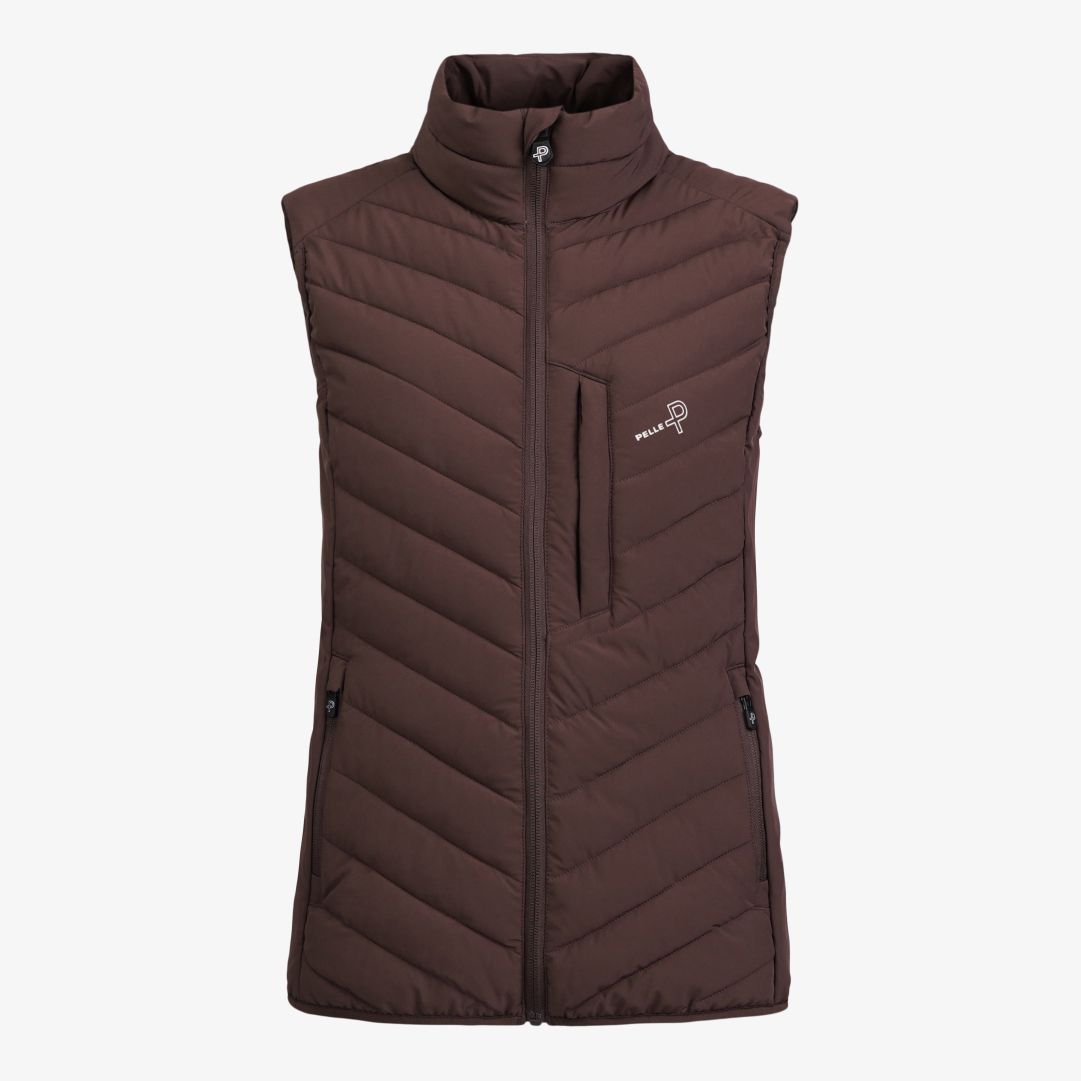 W Arolla Vest, Carob Brown Högfunktionell förstärkningsväst  utvecklad för en aktiv livsstil, i stretchigt material för maximal bekvämlighet och full