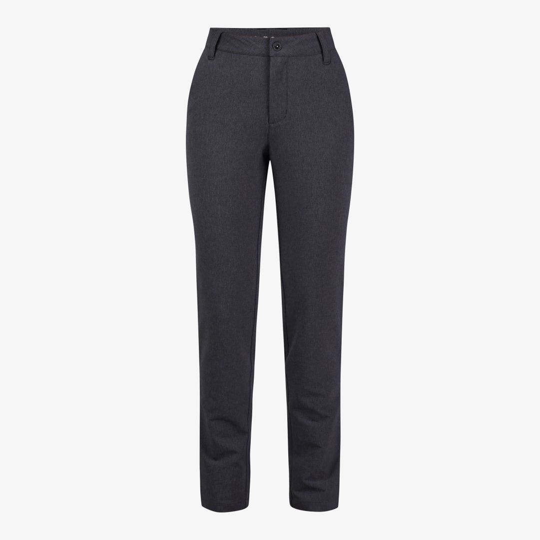 W Calor Pants, Mid Grey melange Stilrena funktionsbyxor tillverkade i ett stretchigt material med mjuk insida i borstad fleece