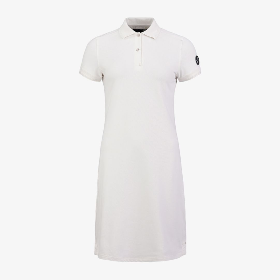 W Crew Polo Dress, Sand Dollar White Kortärmad pikéklänning med lika omsorgsfullt designade som diskreta detaljer