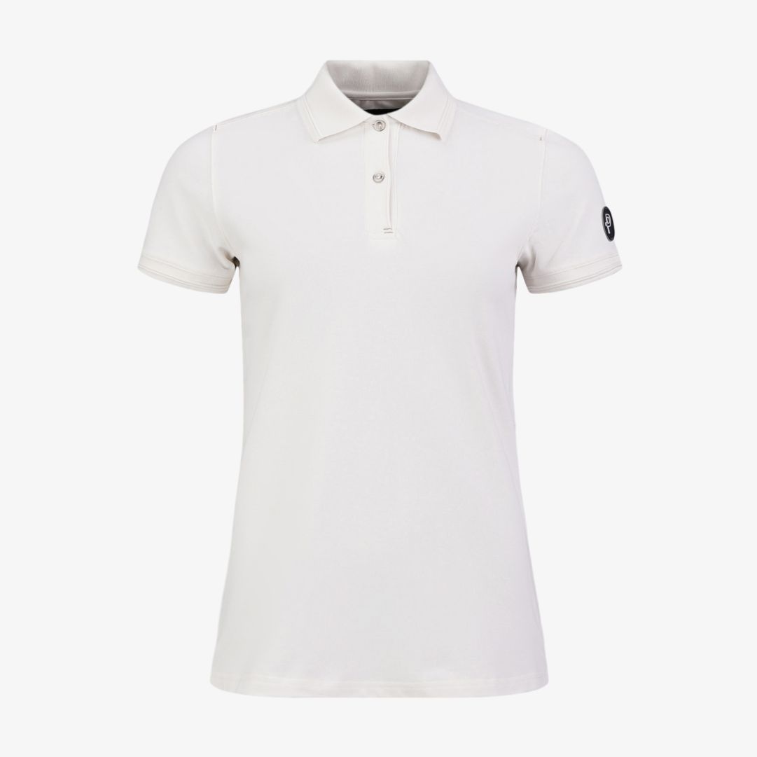 W Crew Polo, Sand Dollar White Crew Polo är en stilren kortärmand pikétröja