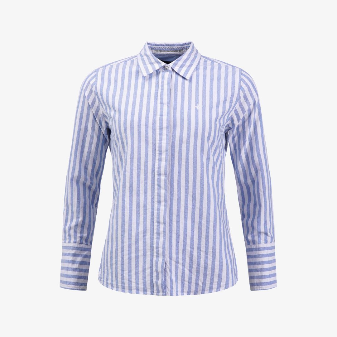 W Crew Shirt, Blue Lobster stripe En klassisk Oxfordskjorta i 100% mjuk bomull att bära vid regattamiddagen eller på stan