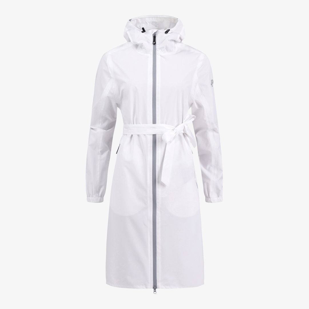 W Drizzle rain coat, White När vädret växlar kan det vara skönt med en lätt och vattentät kappa