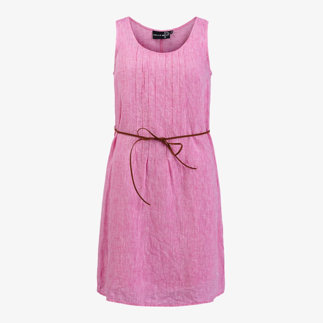 W Linen Dress, Cyclamen Mélange Sval och skön sommarklänning