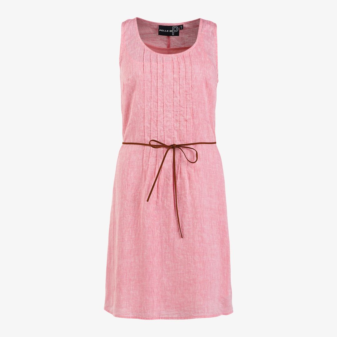 W Linen Dress, Rasberry lemon melange Sval och skön sommarklänning