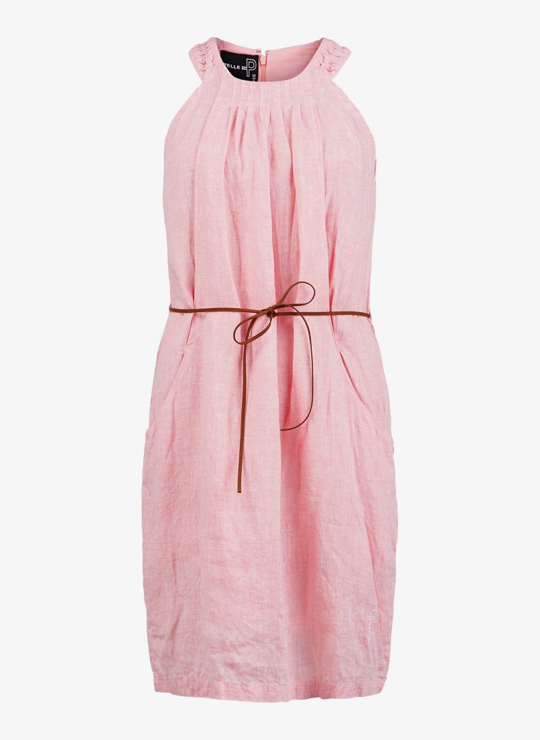 W Linen Pleated Dress