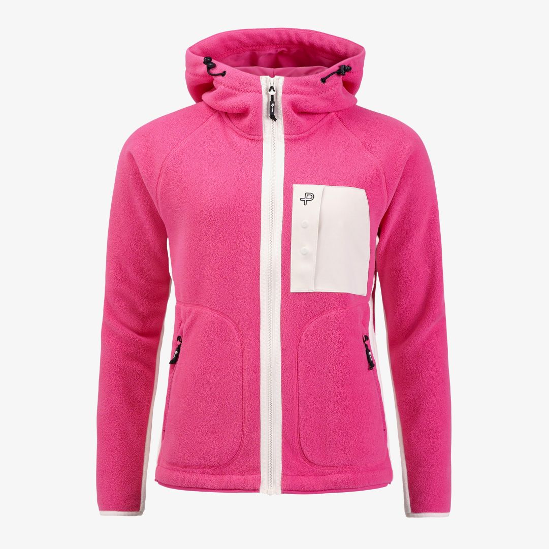 W Loft hood, Cyclamen Mångsidig och värmande hoodie i mjuk stretchig fleece W Loft hood, Cyclamen Mångsidig och värmande hoodie i mjuk stretchig fleece