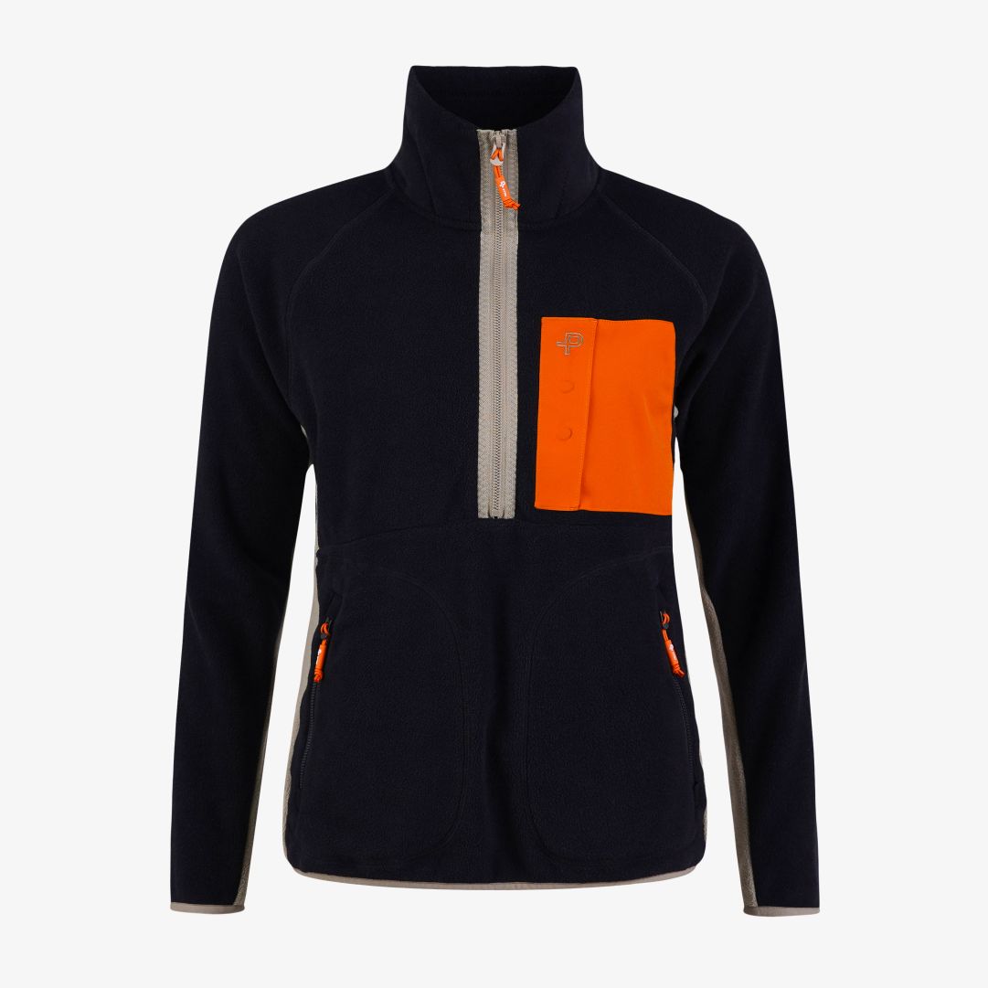 W Loft sweater, Dk Navy Blue Mångsidigt och värmande mellanlager i mjuk stretchig fleece