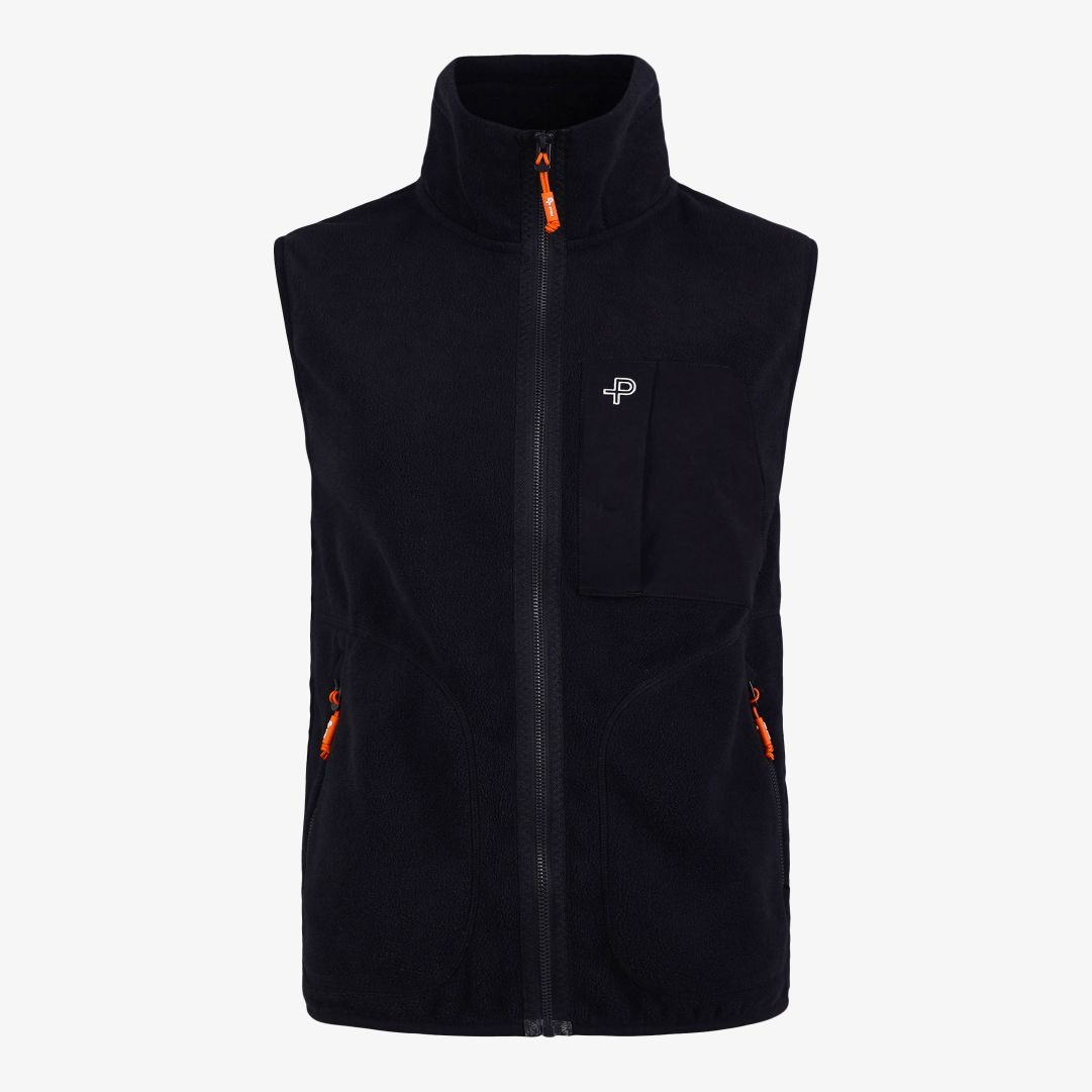 W Loft vest, Dk Navy Blue Den här sköna fleecevästen med normal passform är ett praktiskt och stilrent plagg som ger extra värme