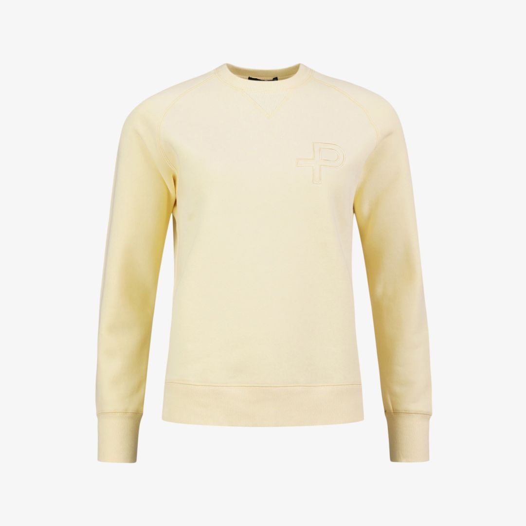 W P-sweatshirt, Radura Yellow P-Sweatshirt är tillverkad i en mjuk bommullsblandning med borstad insida för en mjukare känsla