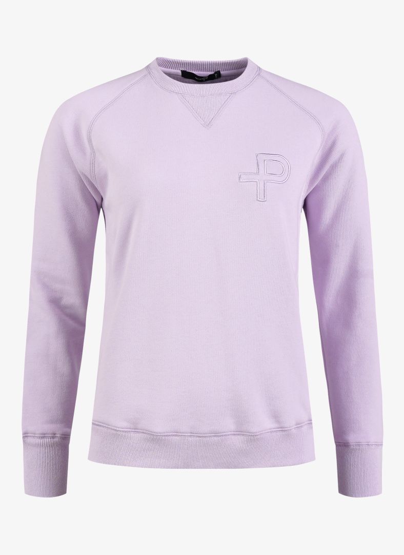 W P-sweatshirt, Pale Lilac P-Sweatshirt är tillverkad i en mjuk bommullsblandning med borstad insida för en mjukare känsla