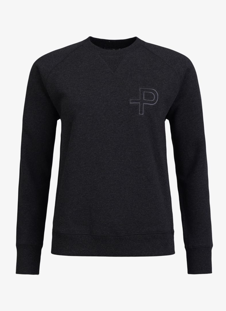W P-sweatshirt, Charcoal Melange P-Sweatshirt är tillverkad i en mjuk bommullsblandning med borstad insida för en mjukare känsla