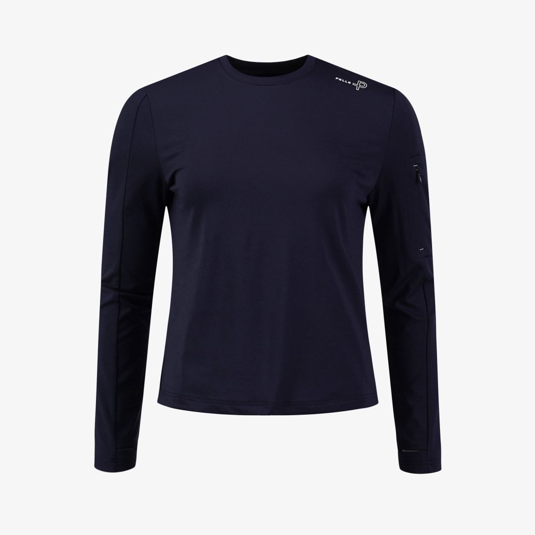 W Propulsion Sweater, Dk Navy Blue Denna stretchiga och funktionella sweatshirt ger en sval och bekväm känsla