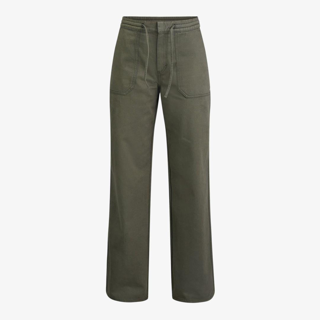 W Ruggles pants, Kombu Green Dessa dambyxor är tillverkade i en mix av bomull och elastan, vilket ger dem en mjuk och bekväm passform