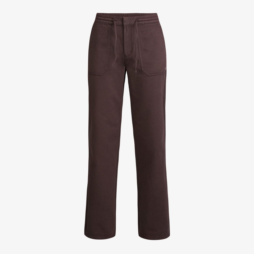W Ruggles pants, Carob Brown Dessa dambyxor är tillverkade i en mix av bomull och elastan, vilket ger dem en mjuk och bekväm passform