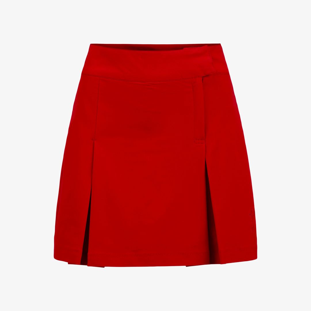 W Sport pleat Skort, Race red Skort tillverkad i snabbtorkande, stretchigt material (94% polyester, 6% elastan) för maximal komfort och rörelsefrihet