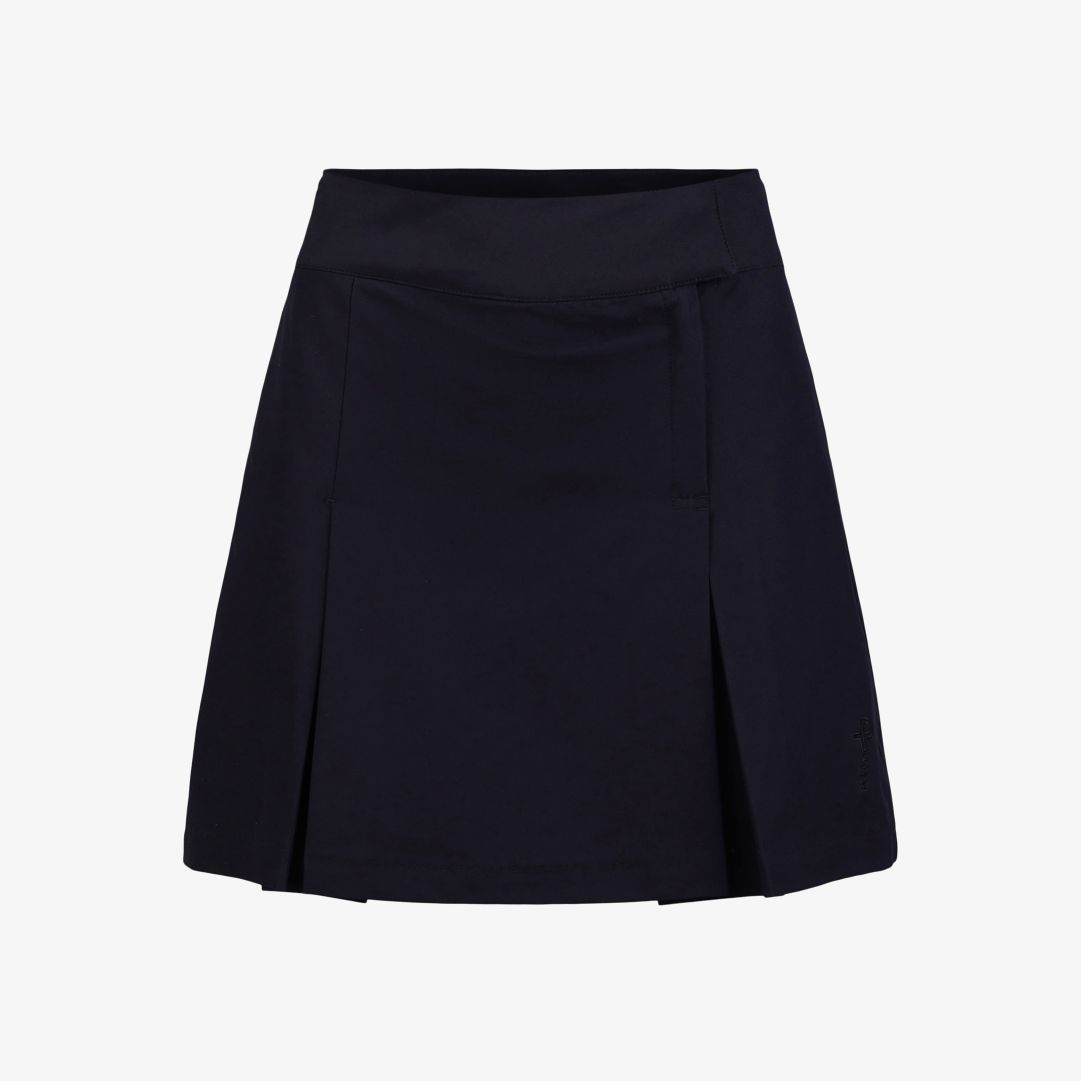 W Sport pleat Skort, Dk Navy Blue Skort tillverkad i snabbtorkande, stretchigt material (94% polyester, 6% elastan) för maximal komfort och rörelsefri