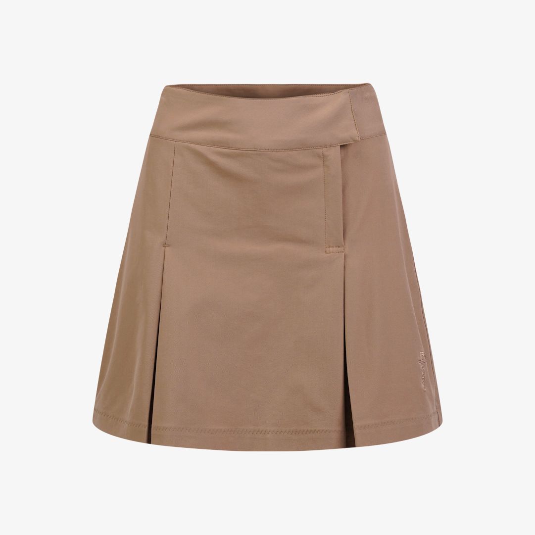 W Sport pleat Skort, Toffee Skort tillverkad i snabbtorkande, stretchigt material (94% polyester, 6% elastan) för maximal komfort och rörelsefrihet