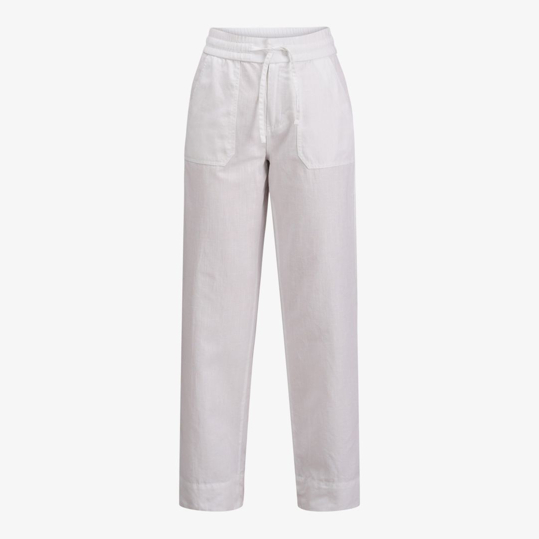 W Staple pants, White Vida och avslappnade byxor tillverkade i en luftig bomulls och linnemix