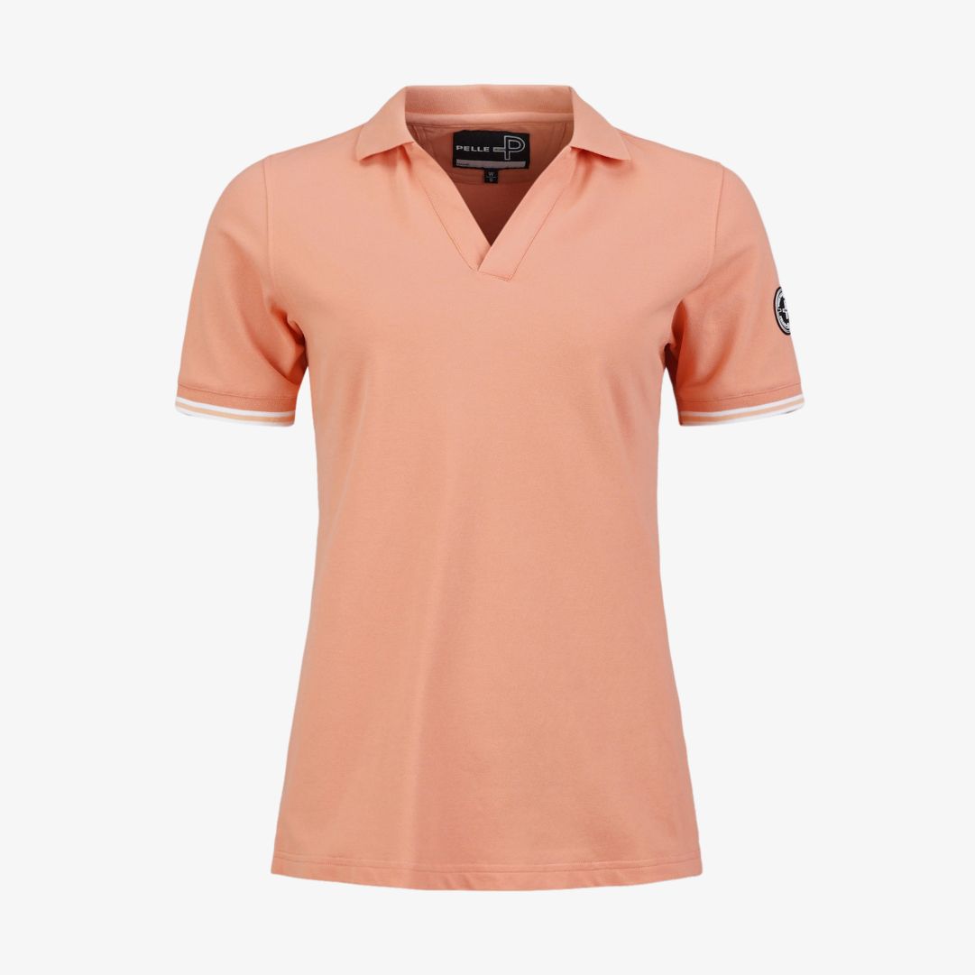 W Tide Polo, Tampa Kortärmad v-ringad pikétröja med kontrastfärgade detaljer på  ärmarna och Pelle P-brodyr på ärmen