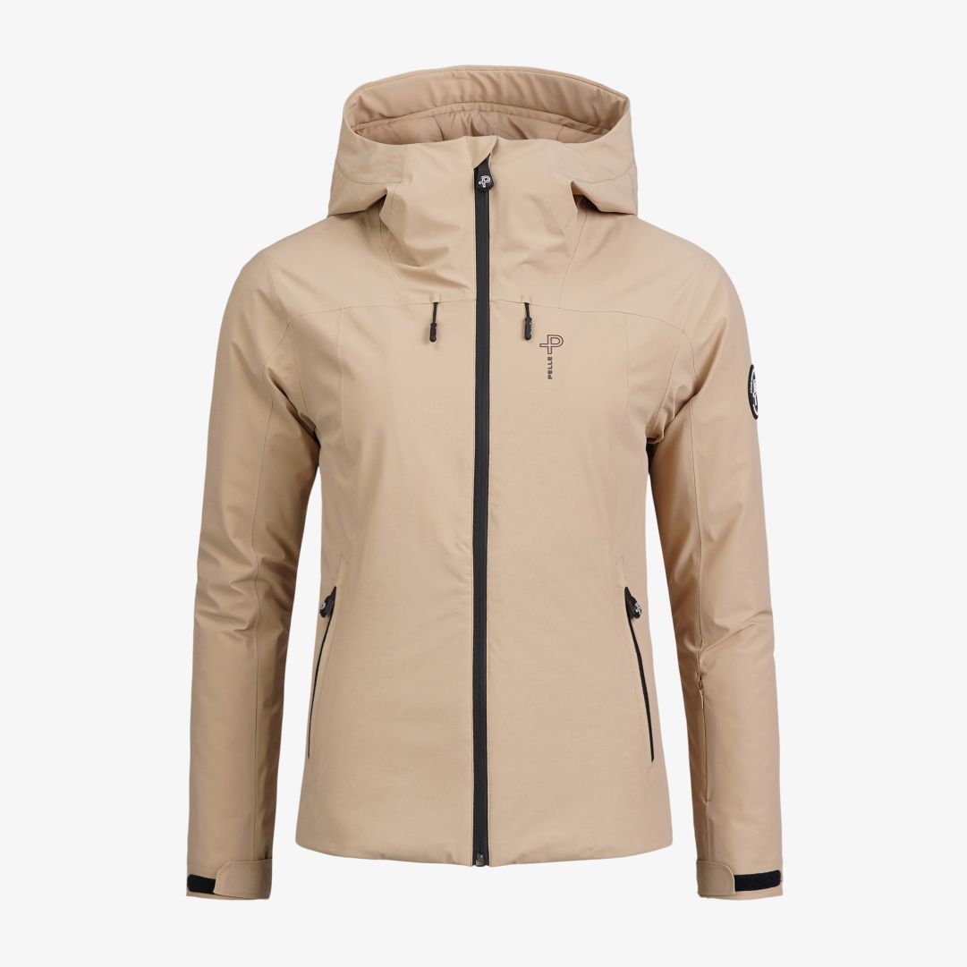 W Ardor Jacket, Wheat Denna vind- och vattentäta jacka har en normal passform och är tillverkad i ett vattentätt och andningsbart material med Hi:RES®