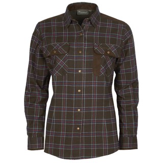 Pinewood Prestwick Exclusive Damen Bluse olive-dunkelblau Outdoor Hemd 