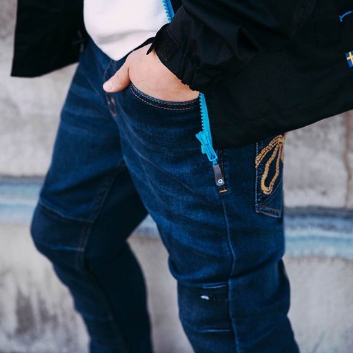 Gneis Ossoami jeansbyxor med Cordura förstärkta knän och världsrekord i slitstyrka