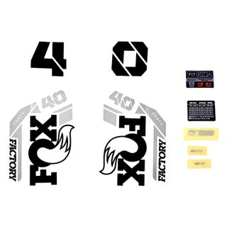 FOX 803-01-540 Decal Kit: 2021 40 FS Black Logo Shiny Orange Fork