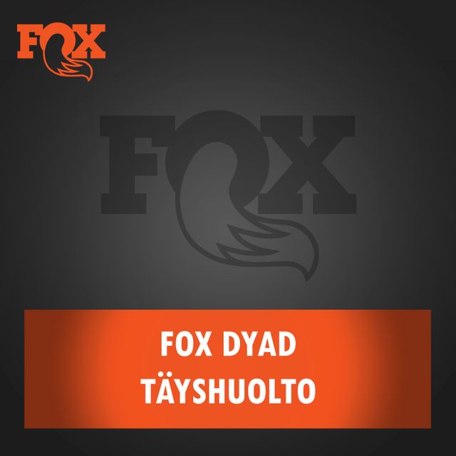 Fox DYAD iskunvaimentimen täyshuolto