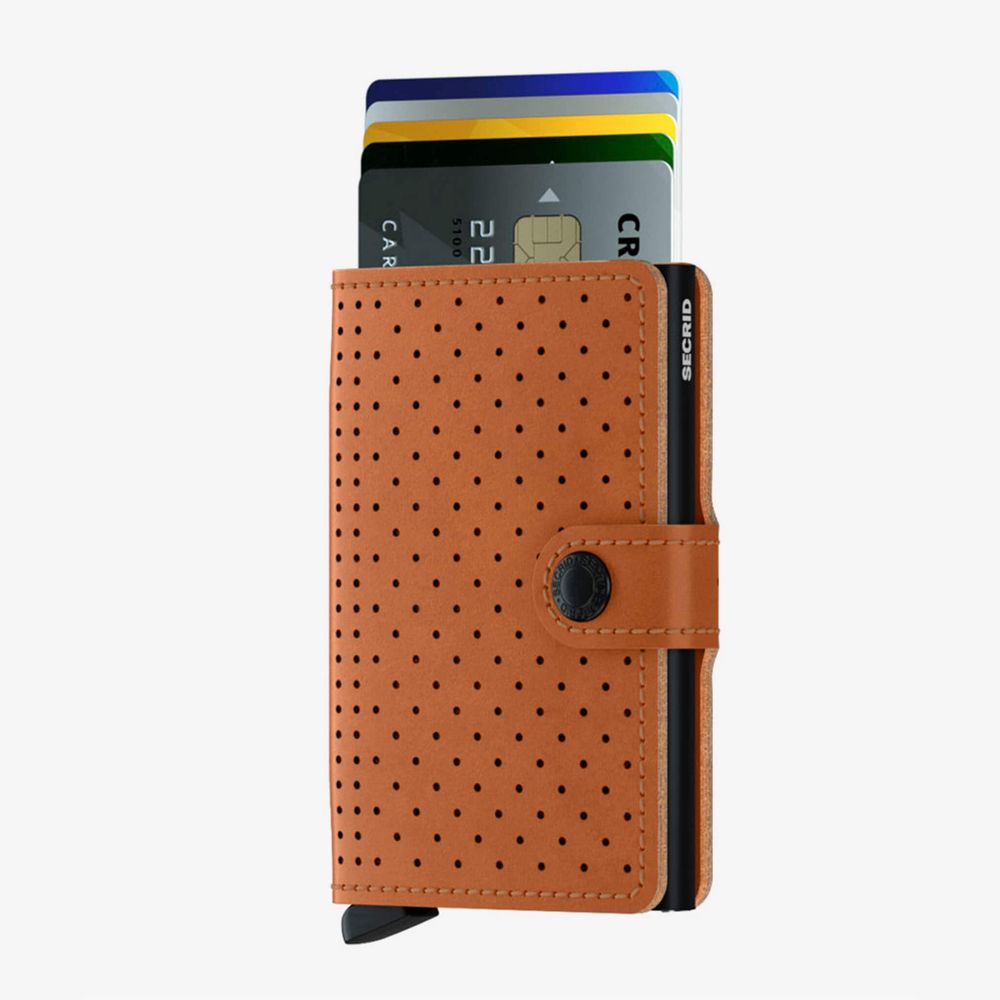 Miniwallet Perforated Cognac Miniwallet Perforated Cognac