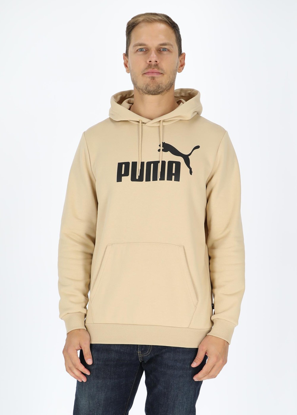 Ess Big Logo Hoodie Fl (S), Light Sand, S,  Hoodies