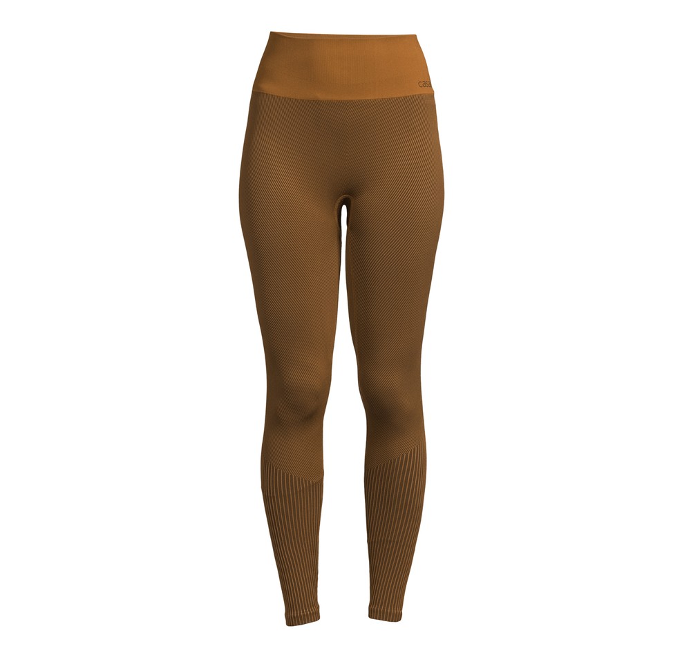 Seamless Tights, Sepia Brown, S,  Långa Tights