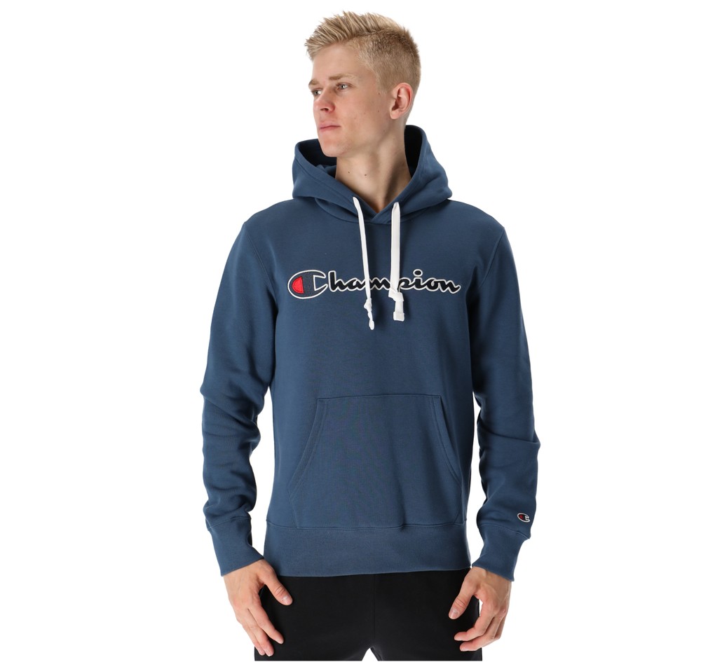 M Hooded Sweatshirt Big Logo C, Dark Denim, S,  Hoodies