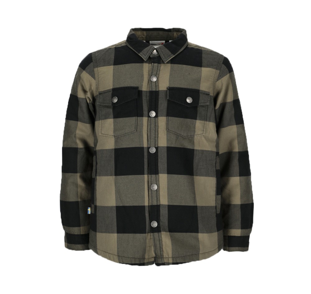 Forest Pile Shirt Jr, Olive/Black, 150,  Långärmade Skjortor