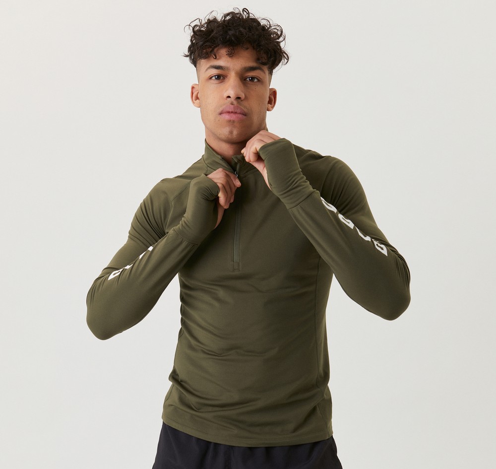 Borg Midlayer Half Zip, Rosin, S,  Fleecetröjor