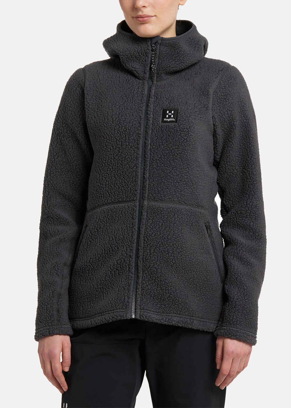 Pile Hood Women, Magnetite, M,  Sweatshirts