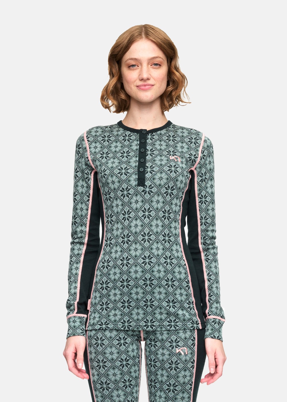 Rose Ls, Dusty Midtone Green, S,  Ullunderställ Rose Ls, Dusty Midtone Green, S,  Ullunderställ