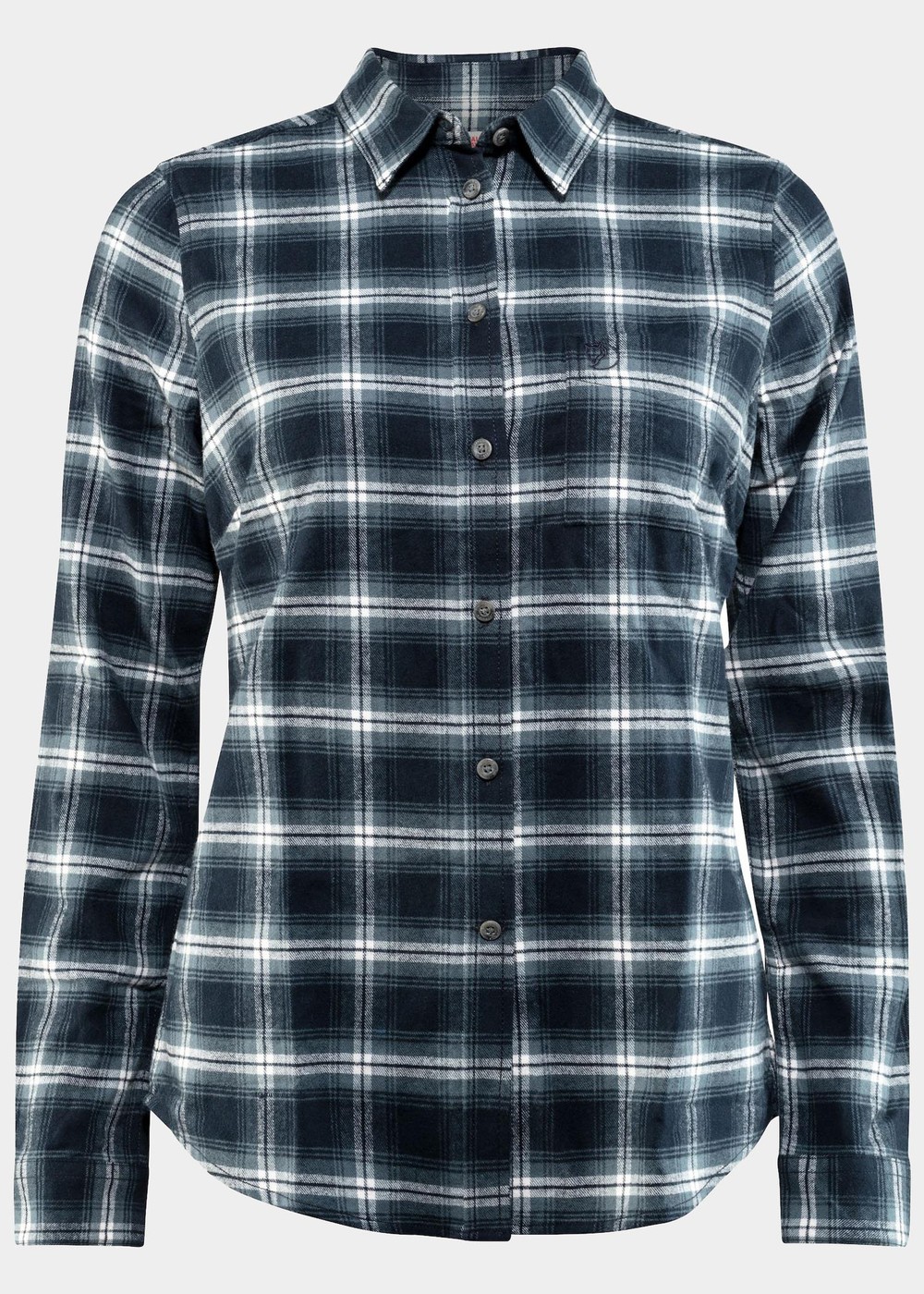 Övik Flannel Shirt W, Dark Navy, S,  Långärmade Skjortor