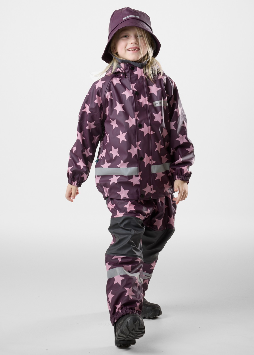 Drop Fleece Rain Set Jr, Plum/Lt. Pink, 70,  Regnjackor Drop Fleece Rain Set Jr, Plum/Lt. Pink, 70,  Regnjackor