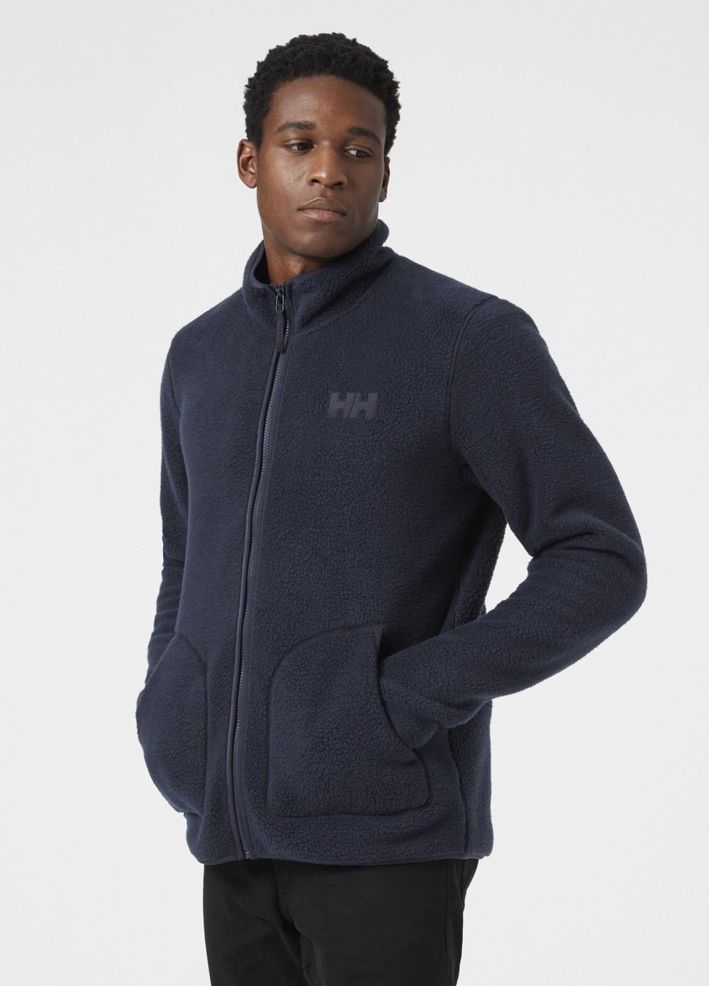 Panorama Pile Jacket, 597 Navy, M,  Tröjor