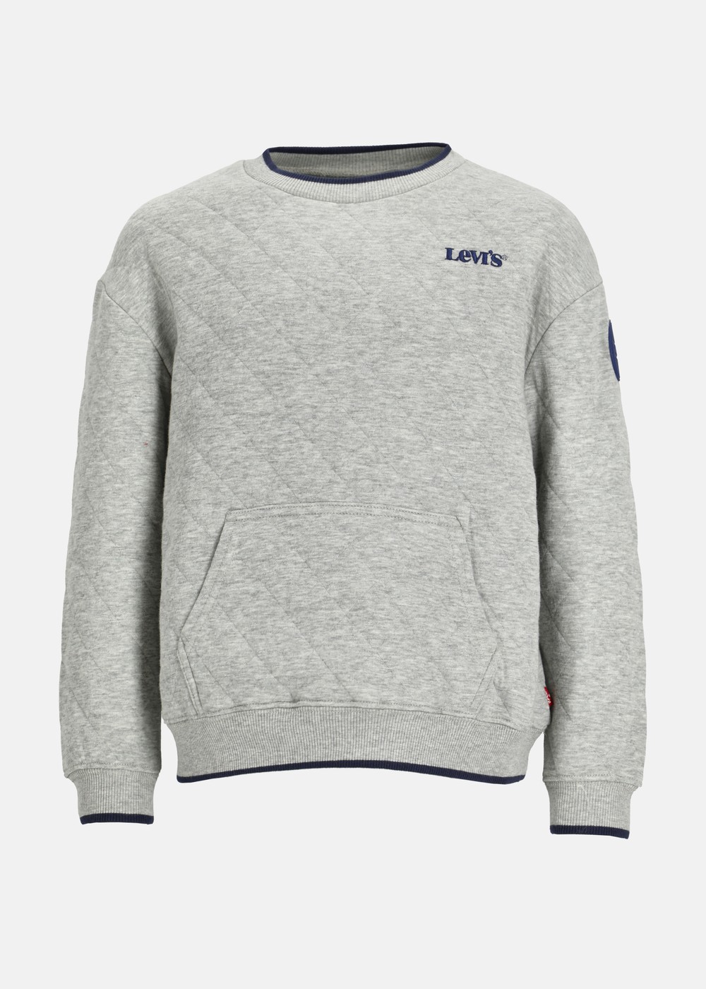 Lvb Quilted Crewneck Top, Grey Heather, 4,  Strandkläder