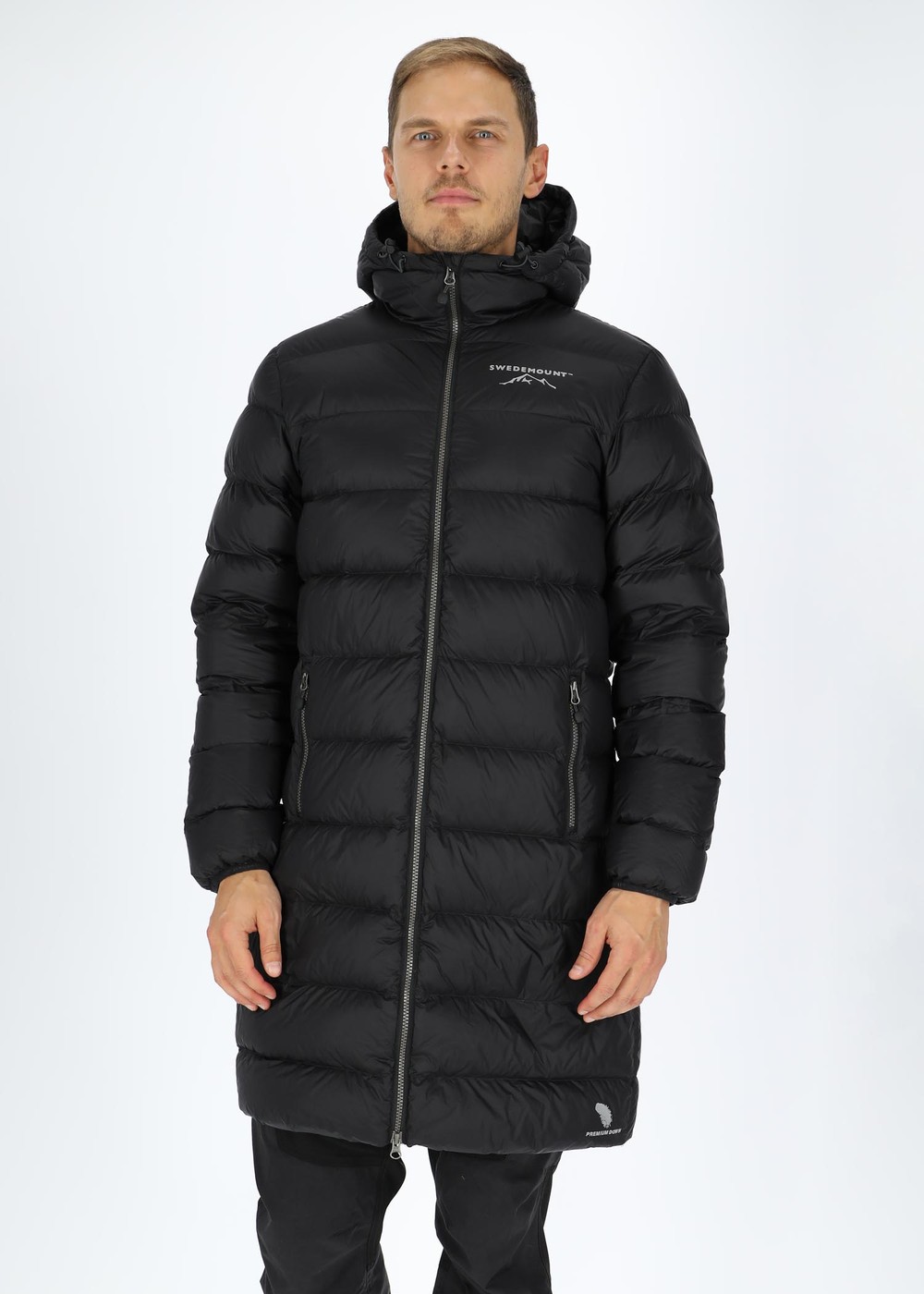 Östersund Long Down Coat, Black/Carbon Black, Xl,  Dunjackor