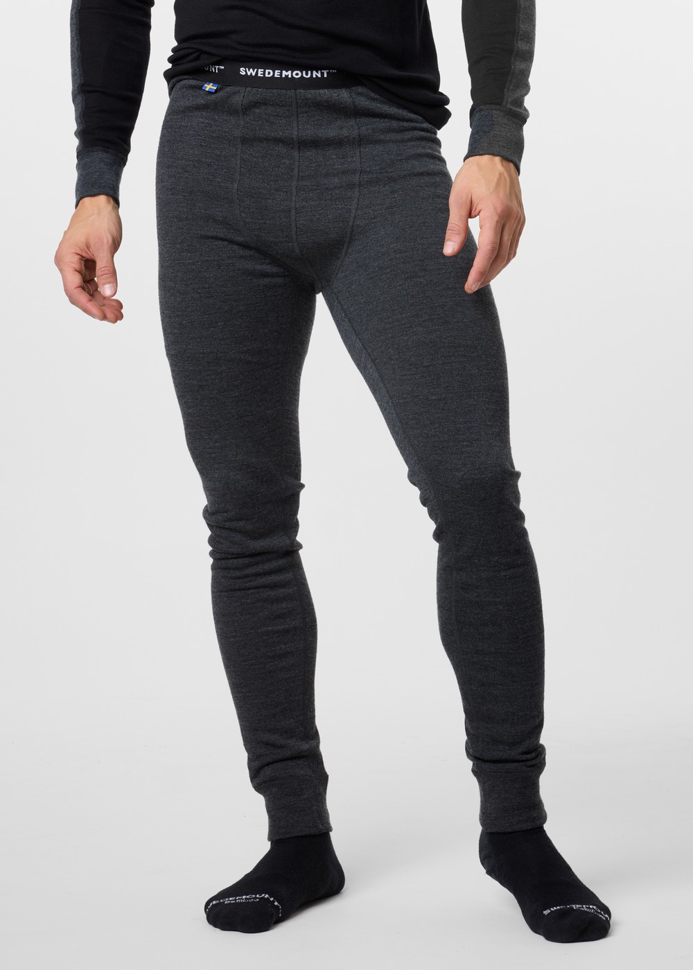 Nepal Wool Terry Merino Pants, Charcoal Melange, S,  Ullunderställ | Kläder//Herr//Byxor//Överdragsbyxor | Padelspecialisterna