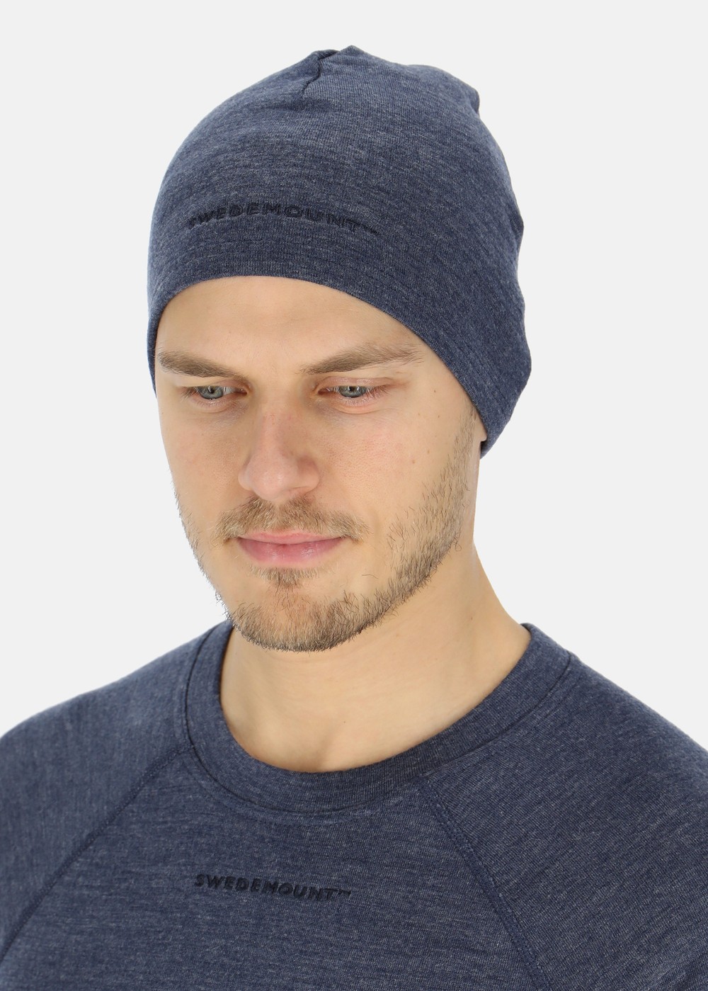 Nepal Wool Terry Merino Beanie, Navy Melange, Onesize,  Mössor