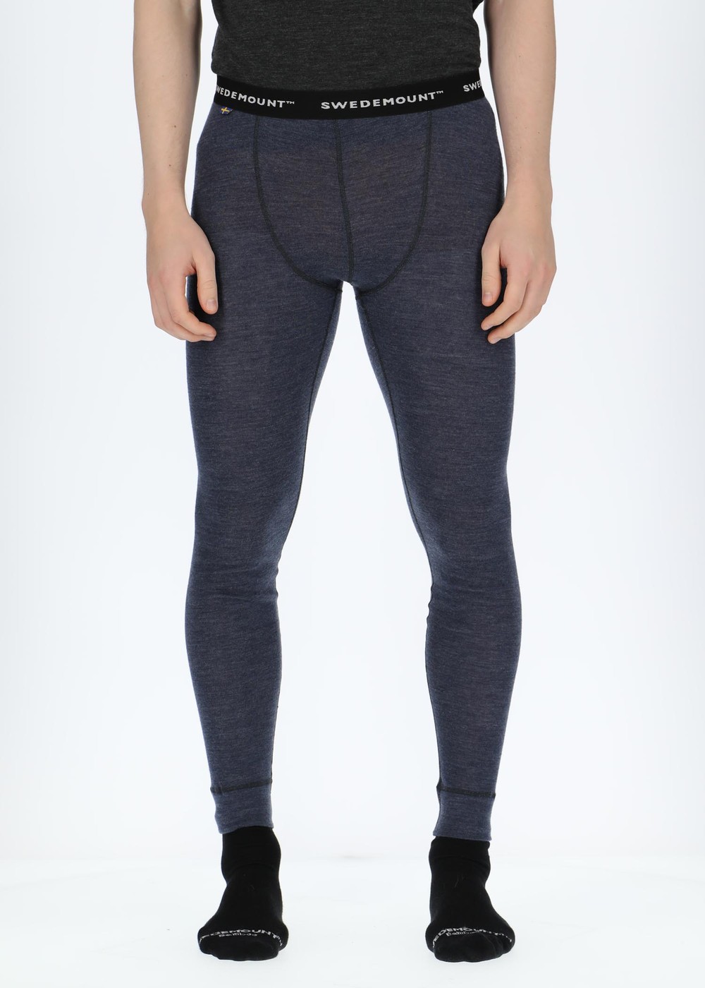 Himalaya Merino Wool Pants, Navy Melange, S,  Ullunderställ