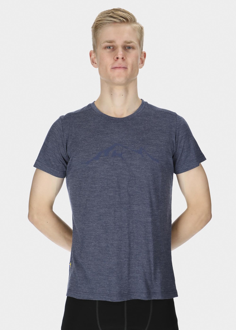 Himalaya Merino Wool Tee, Navy Melange, L,  T-Shirts
