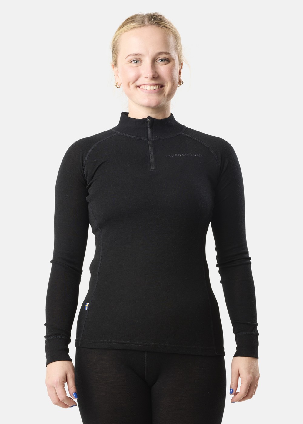 Himalaya Merino Wool Halfzip W, Black, 46,  Ullunderställ