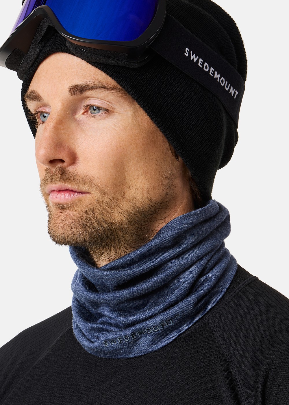 Himalaya Merino Wool Neck Gaiter, Navy Melange, Onesize,  Löpartillbehör