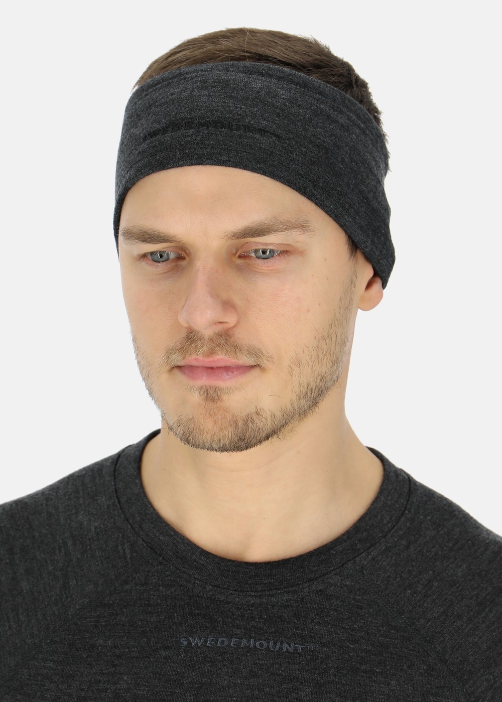 Nepal Wool Terry Merino Headband, Charcoal Melange, Onesize,  Mössor