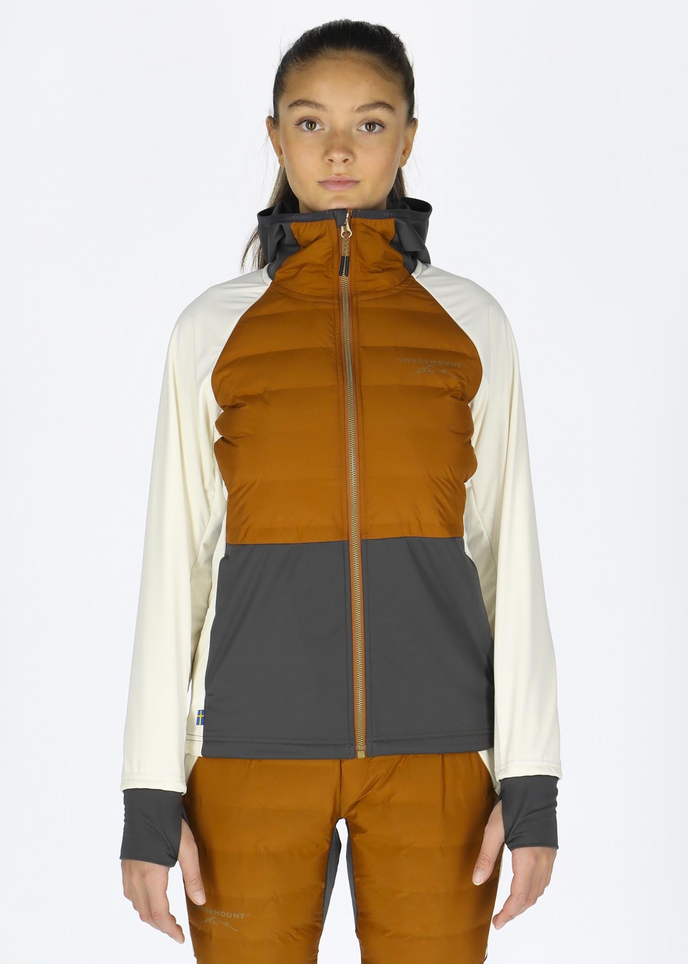 Nordic Hybrid Hooded Jacket W, Offwhite/Almond, 34,  Vinterlöpning