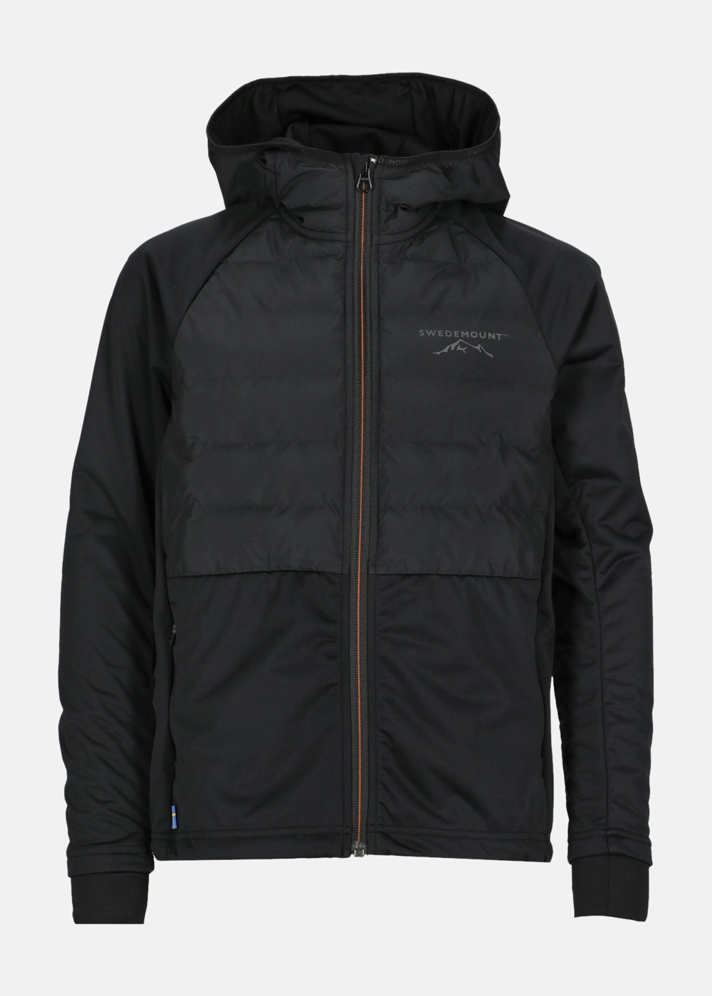 Nordic Hybrid Hooded Jacket Jr, Black/Charcoal, 170,  Längdskidkläder